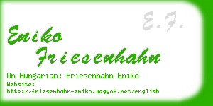 eniko friesenhahn business card